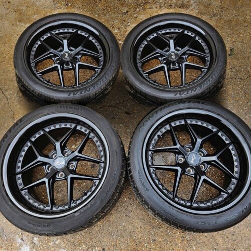 19″ NICHE VICE M226 5×4.5 5×114.3 GLOSS/MATTE BLACK WHEELS TIRES MUSTANG GT