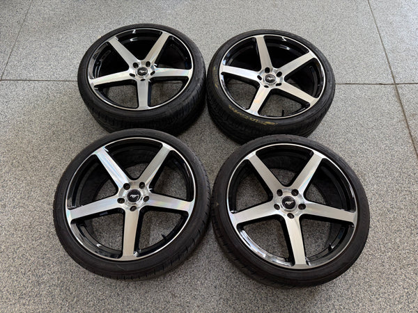 2015-2023 Ford Mustang GT Liquid Metal Gen X Wheels Tires Set of 4 20x9"