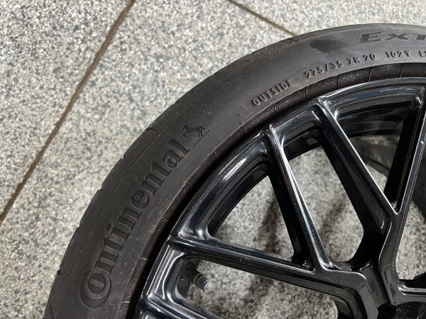 2015-2023 Ford Mustang Rohana RF Series Black Wheels Tires Set of 3 20x10" - Image 3