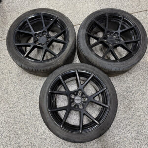 2015-2023 Ford Mustang Rotiform Black Wheels Tires Set of 3 19x10"