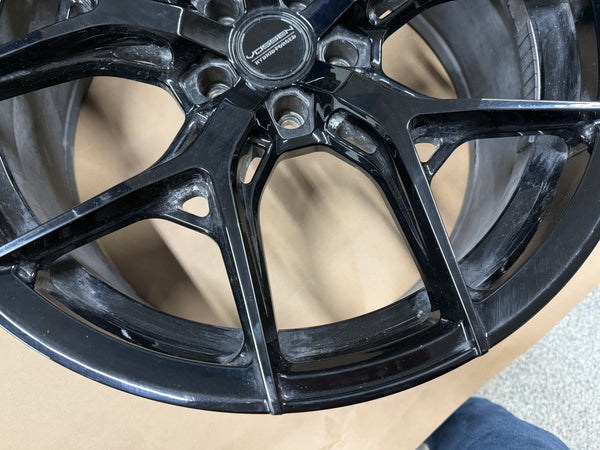 2015-2025 Ford Mustang Vossen Hybrid Forged HF5 Gloss Black Wheel Rim 20x9.5" - Image 3