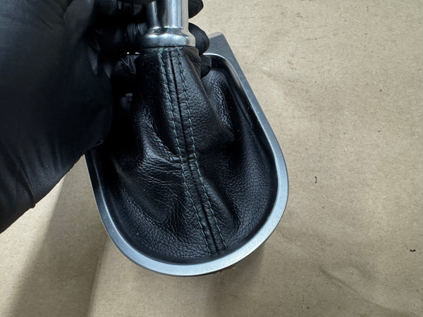 2018-2023 Ford Mustang Bullitt Manual Shift Boot Trim Green Stitching - Image 4