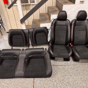 2018-2023 Ford Mustang GT California Special Front Rear Seats Black Red Stitch