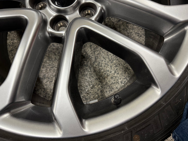 2018-2023 Ford Mustang GT Silver Wheel Rim 20x9" Falken 265/35/20 - Image 3