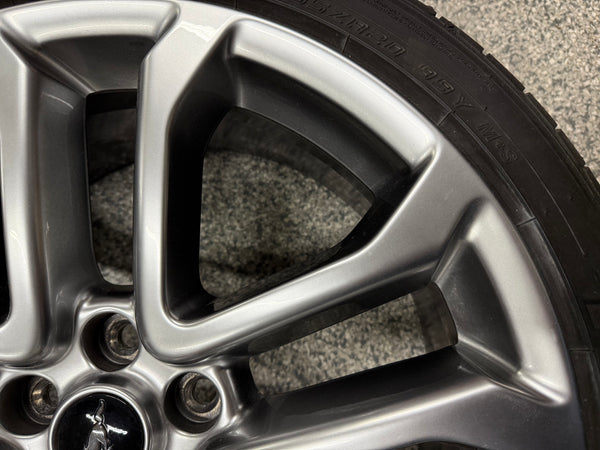 2018-2023 Ford Mustang GT Silver Wheel Rim 20x9" Falken 265/35/20 - Image 4