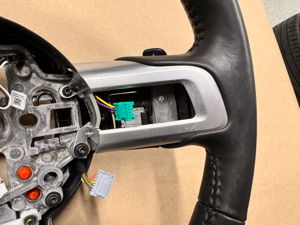 2018-2023 Mustang Leather Steering Wheel Automatic Paddle Shifters Heated 7k mi - Image 4