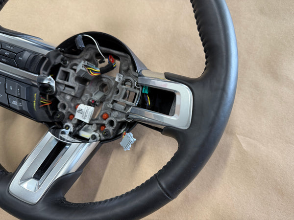 2018-2023 Mustang Leather Steering Wheel Heated "Manual" 13k mi - Image 3