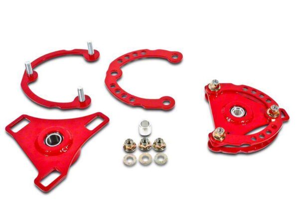 BMR Suspension Caster Camber Plates - Red (15-23)