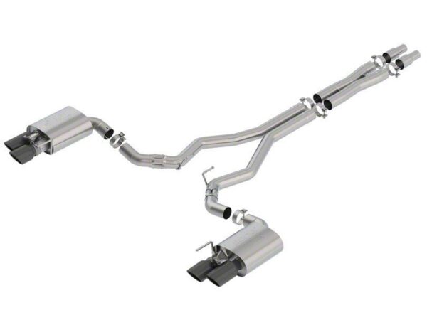 Borla ATAK Cat-Back Active Exhaust - Black Chrome Tips (18-23 GT Fastback)