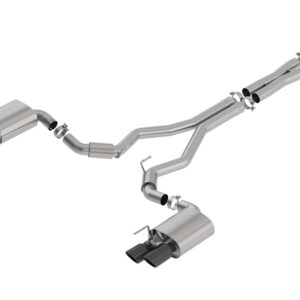 Borla S-Type Cat-Back Active Exhaust - Black Chrome Tips (18-23 GT Fastback)