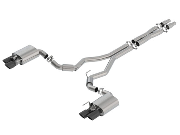 Borla S-Type Cat-Back Active Exhaust - Black Chrome Tips (18-23 GT Fastback)