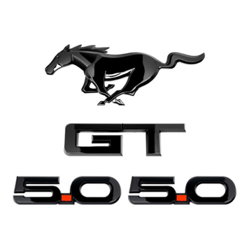 Gloss Black Mustang GT Emblem Kit (15-23 GT)