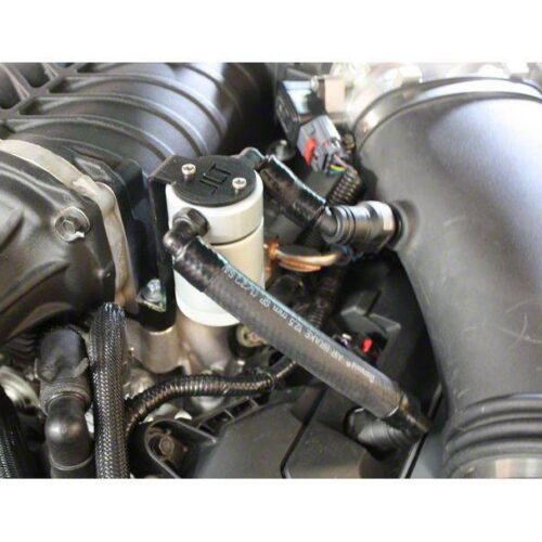 JLT Passenger Side Oil Seperator 3.0 For Roush / VMP Supercharger – Clear Anodized (15-17 GT)