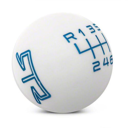 RTR 6-Speed Shift Knob – White/Blue (15-22)